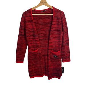 EMERSON STREET CLOTHING University of Georgia Red Black Open Front Cardigan